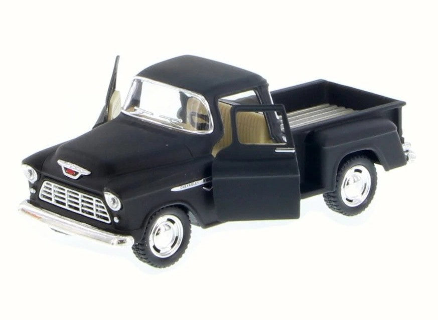 KiNSMART Diecast 1955 Chevy Stepside Pick-up (Matte Color) - 1:32 Scale, 12 Pack (276179)