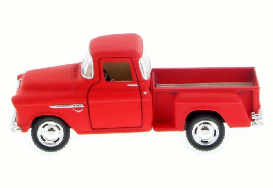 KiNSMART Diecast 1955 Chevy Stepside Pick-up (Matte Color) - 1:32 Scale, 12 Pack (276179)