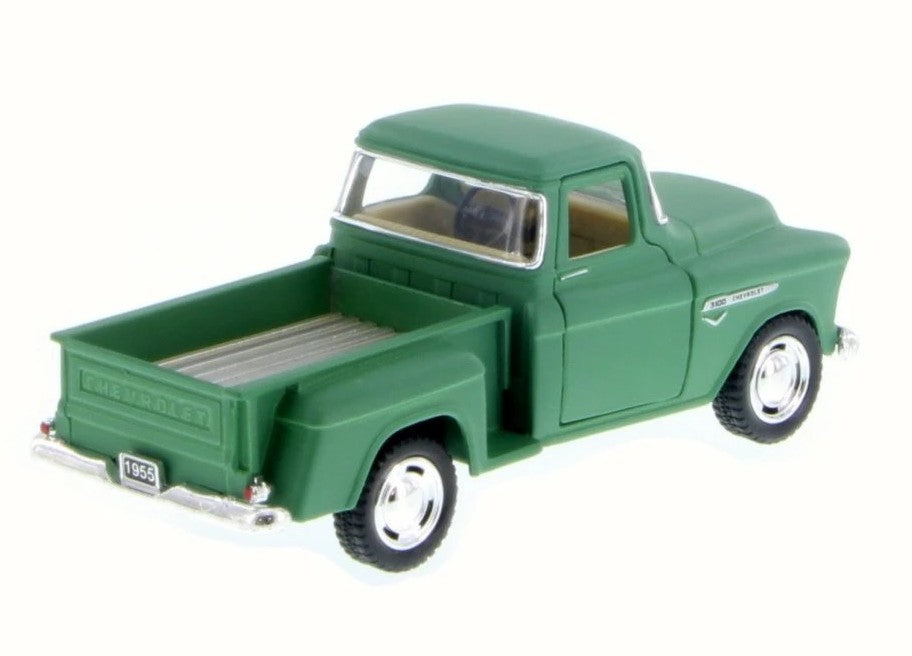 KiNSMART Diecast 1955 Chevy Stepside Pick-up (Matte Color) - 1:32 Scale, 12 Pack (276179)