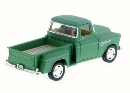 KiNSMART Diecast 1955 Chevy Stepside Pick-up (Matte Color) - 1:32 Scale, 12 Pack (276179)