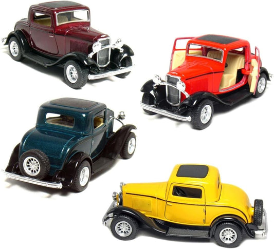 KiNSMART Diecast 1932 Ford 3-Window Coupe - 1:34 Scale, 12 Pack (275134)