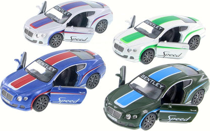 KiNSMART Diecast 2012 Bentley Continental GT Speed w/ Printing - 1:38 Scale, 12 Pack (276346)