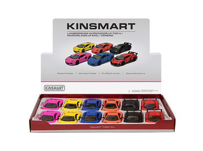 KiNSMART Diecast Matte Lamborghini - 1:36 Scale, 12 Pack (274694)