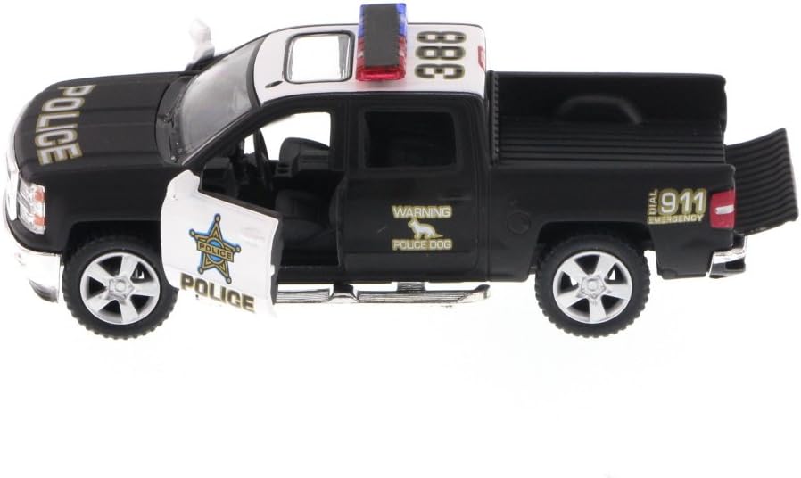 KiNSMART Diecast 2014 Chevrolet Silverado (Police) - 1:46 Scale, 12 Pack (275196)