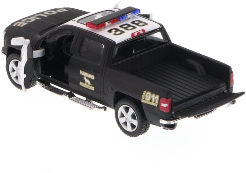 KiNSMART Diecast 2014 Chevrolet Silverado (Police) - 1:46 Scale, 12 Pack (275196)