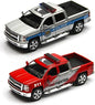 KiNSMART Diecast 2014 Chevrolet Silverado (Fire/Police) - 1:46 Scale, 12 Pack (275226)