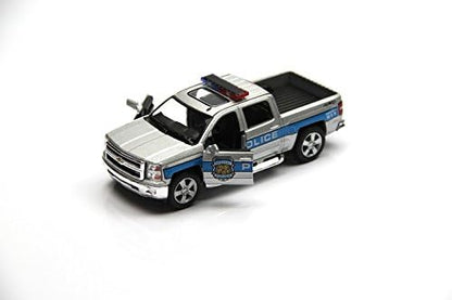 KiNSMART Diecast 2014 Chevrolet Silverado (Fire/Police) - 1:46 Scale, 12 Pack (275226)