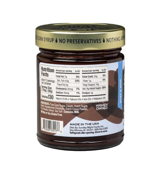 Sunday Night Foods Classic Chocolate Sauce, 10 oz. (07017)