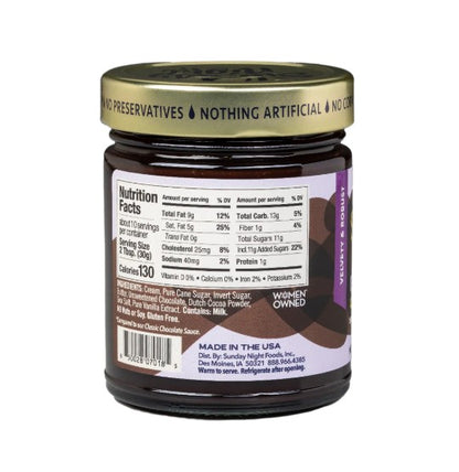 Sunday Night Foods Bittersweet Chocolate Sauce, 10 oz. (07018)