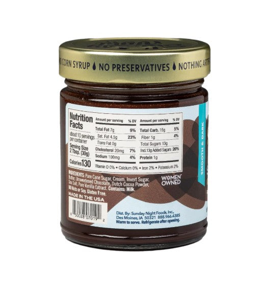 Sunday Night Foods Sea Salt Chocolate Sauce, 10 oz. (07019)