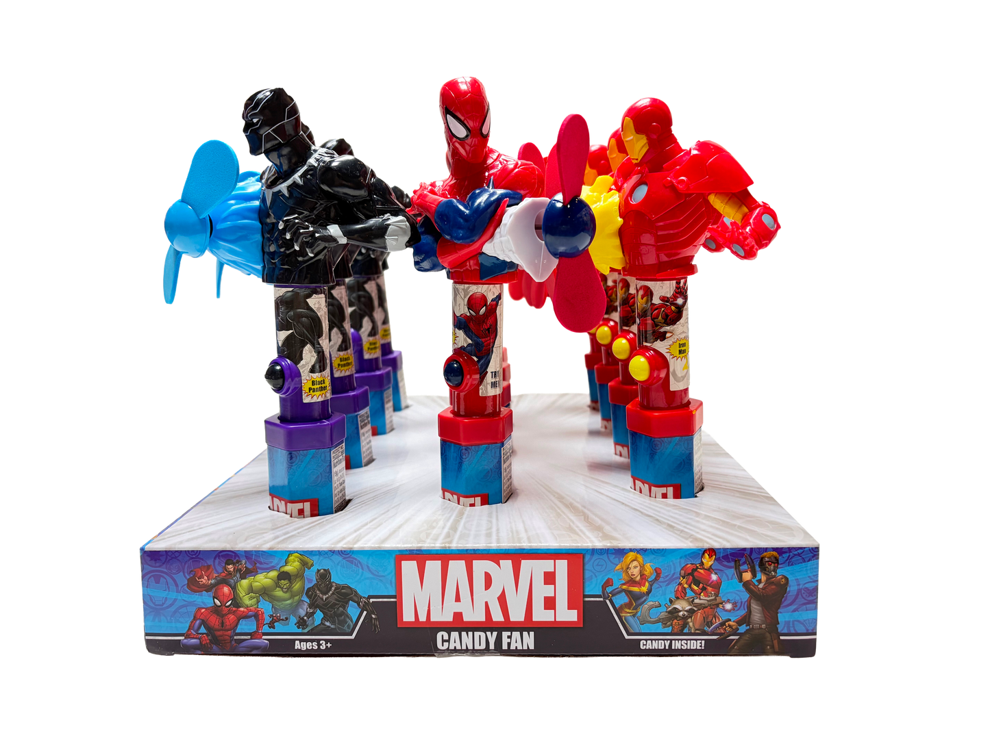 Candyrific Marvel Avengers Assorted Character Fans (Pack of 12) (65191)