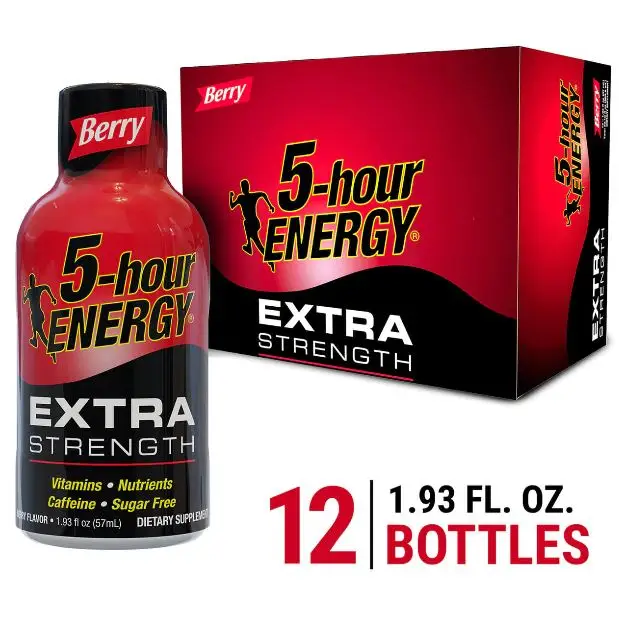 5-Hour Energy Extra Strength Berry Flavor 12 pack - 1.93 fl. oz. per bottle