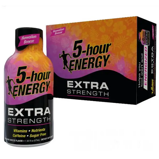 5-Hour Energy Extra Strength Hawaiian Breeze Flavor 12 pack - 1.93 fl. oz. per bottle