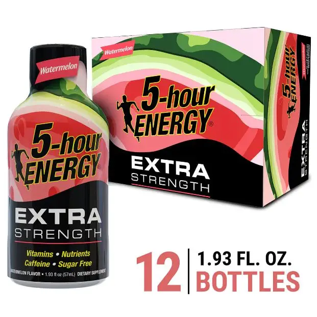 5-Hour Energy Extra Strength Watermelon Flavor 12 pack - 1.93 fl. oz. per bottle