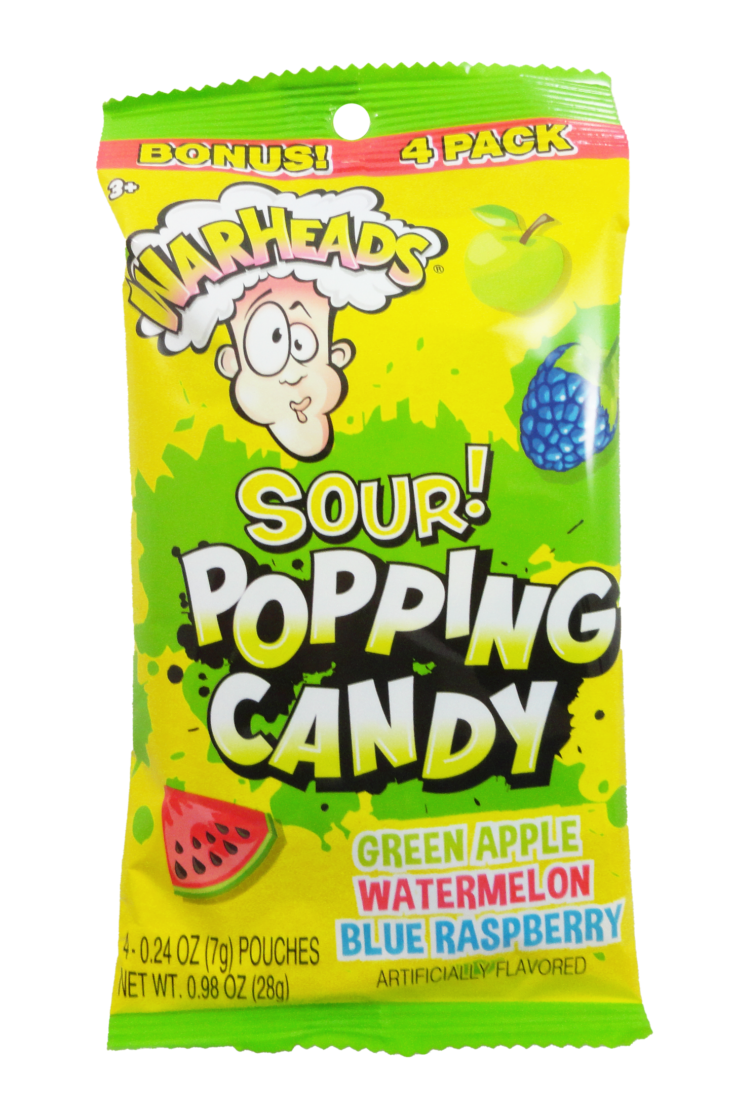 Candyrific Warheads Popping Candy Peg Bag (4 count bag) (26654)