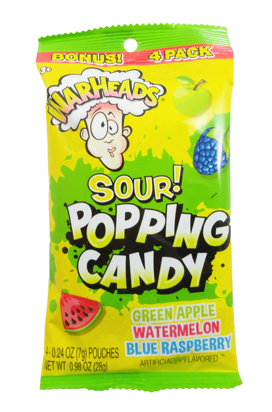 Candyrific Warheads Popping Candy Peg Bag (4 count bag) (26654)