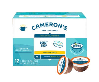 Cameron's Donut Shop Coffee, Ecopods, 12 pack