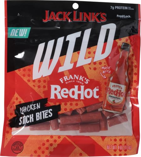 Jack Link's Wild Frank's Red Hot Chicken Bites, 4 oz. Bag (01592)