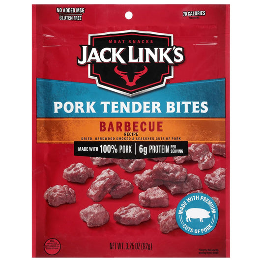 Jack Link's BBQ Pork Tender Bites, 3.25 oz. bag (01093)