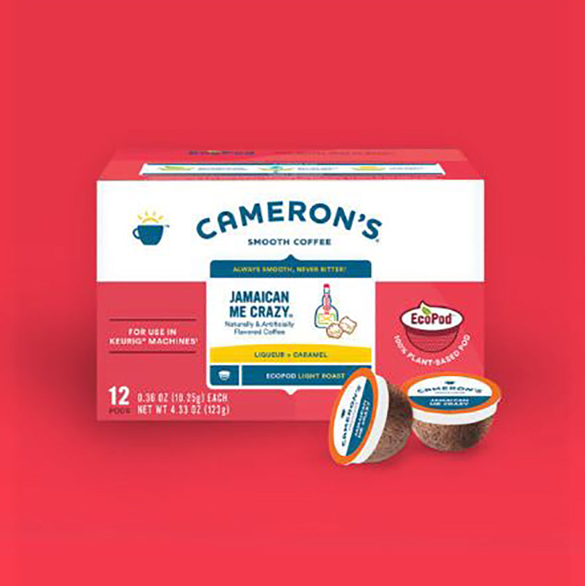 Cameron's Jamaican Me Crazy Coffee, Ecopods, 12 pack