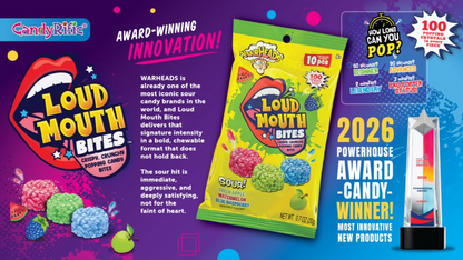 Candyrific Warheads Loud Mouth Bites (10 count bag) (28401)