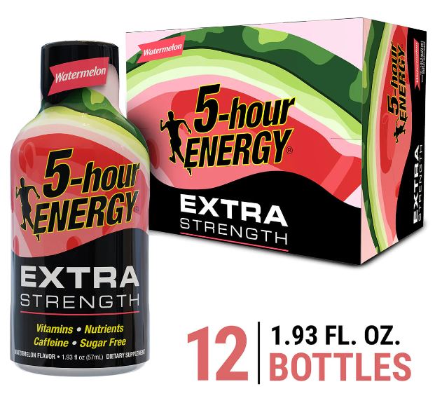 5-Hour Energy Extra Strength Watermelon Flavor, 12 pack - 1.93 fl. oz. per bottle