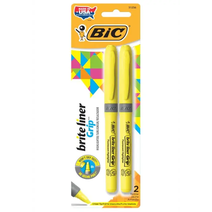 BIC Brite Liner Yellow Highlighter 2 Pack
