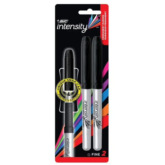 BIC Mark-It Black Permanent Marker Fine Point 2 Pack