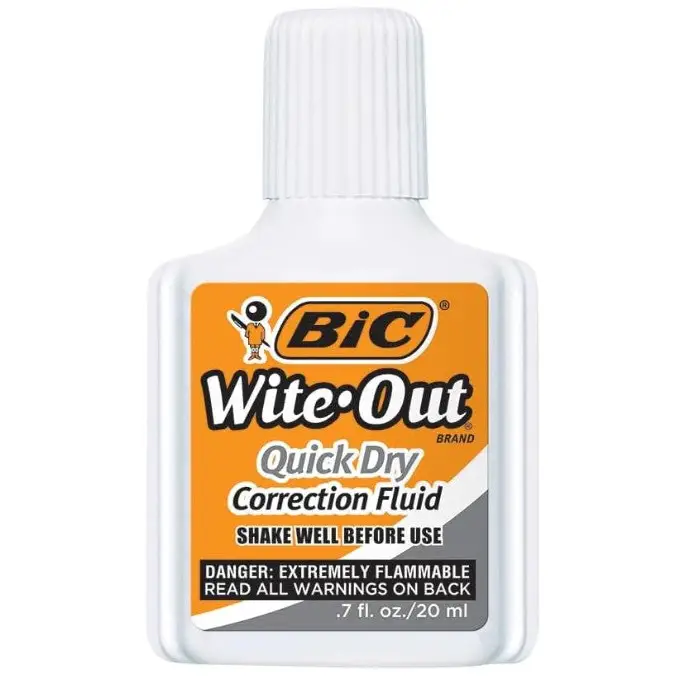 BIC Wite-Out Quick Dry Correction Fluid.7 fl. oz.