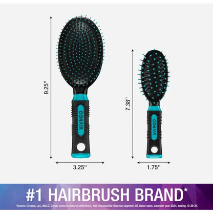 Conair Full & Mid Size Brush Set 2 Pack