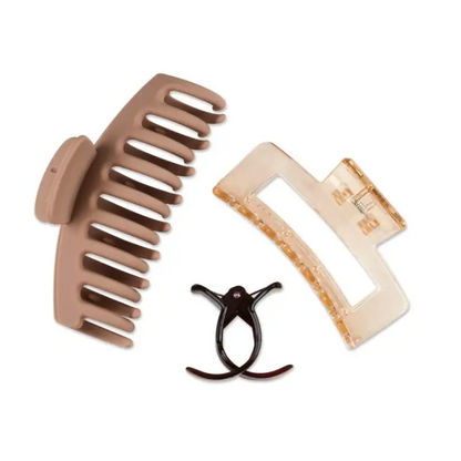 Conair Mix Claw Clips 3 Pack