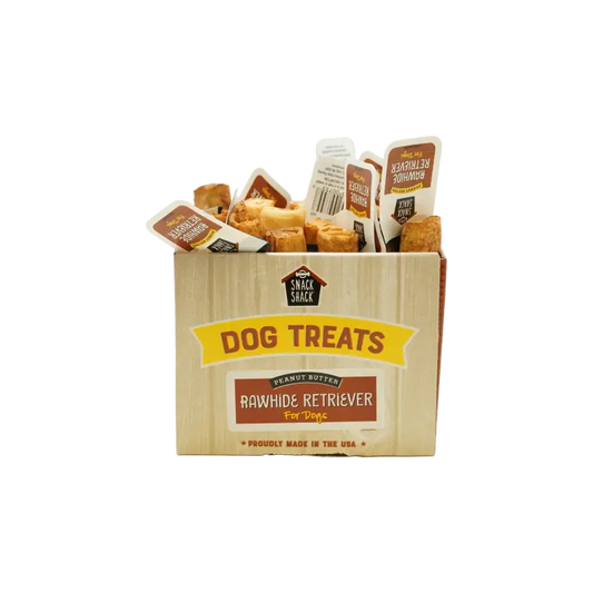 Cosmo’s Snack Shack Pet Treats Peanut Butter Rawhide Roll 30 Count