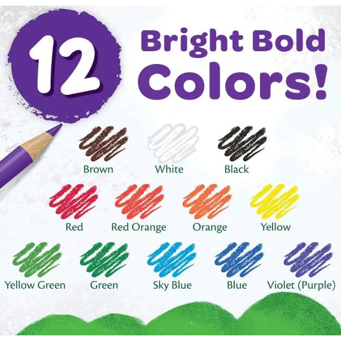 Crayola Long Colored Pencils 12 Count