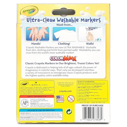 Crayola Washable Markers Broad 8 Count