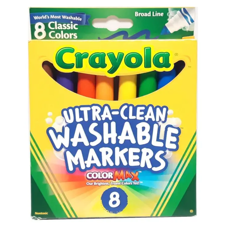 Crayola Washable Markers Broad 8 Count