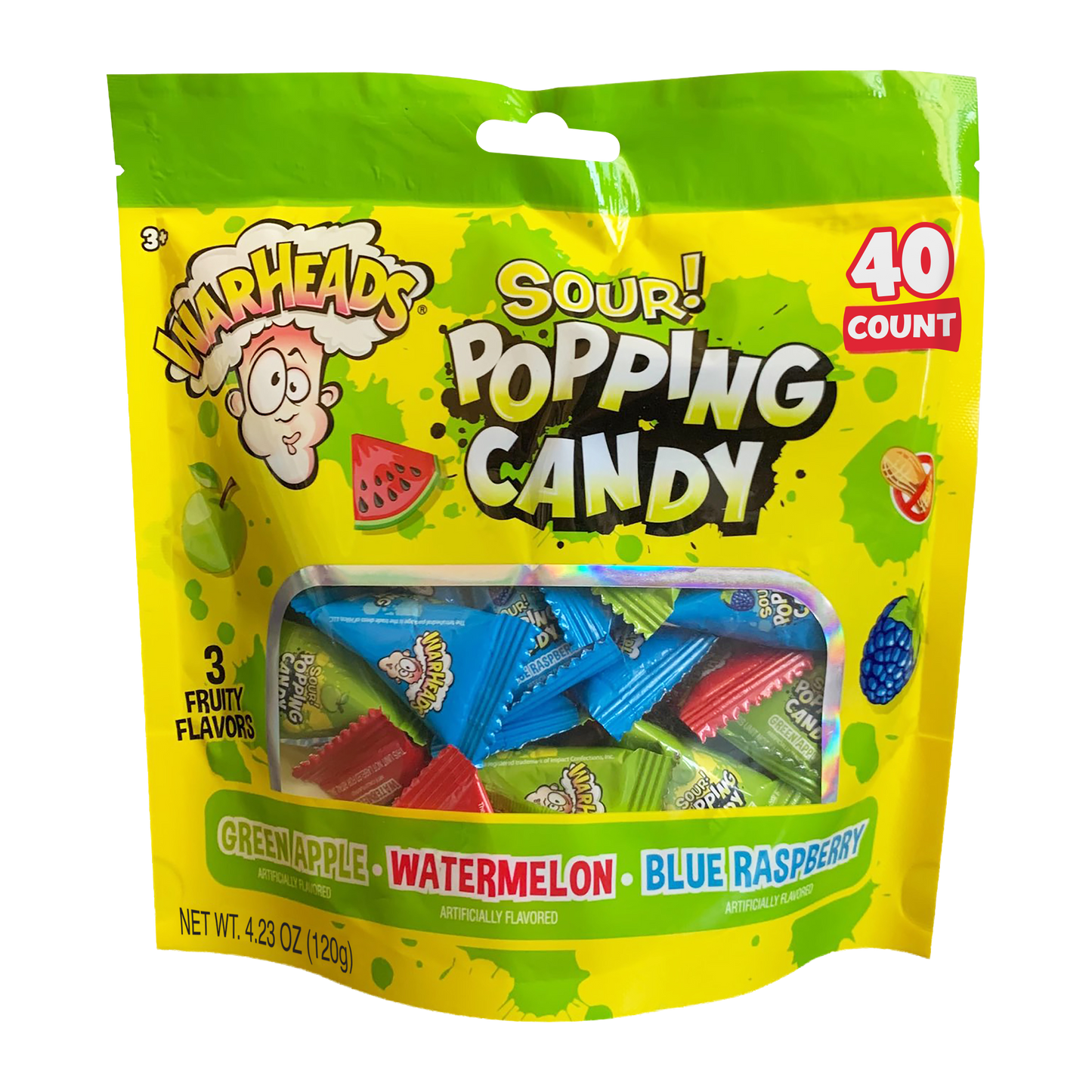 Candyrific Warheads Popping Candy Bag (40 count bag) (27772)
