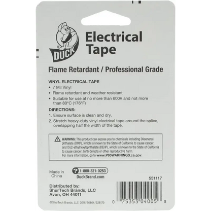 Duck Brand Professional Electrical Tape Black