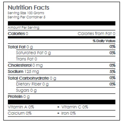 Nutritional Information