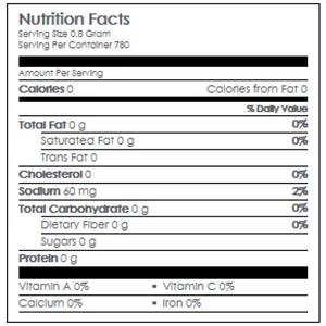 Nutritional Infromation