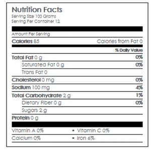 Nutritional Information