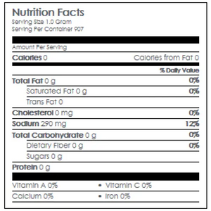 Nutritional Information