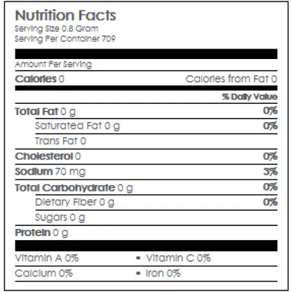 Nutritional Information