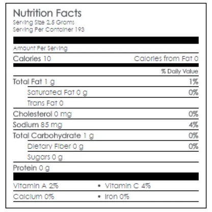 Nutritional Information