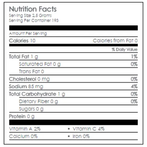 Nutritional Information