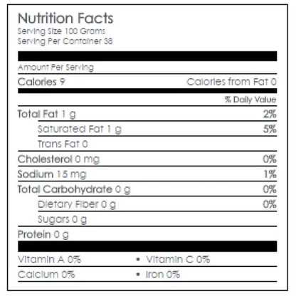 Nutritional Information