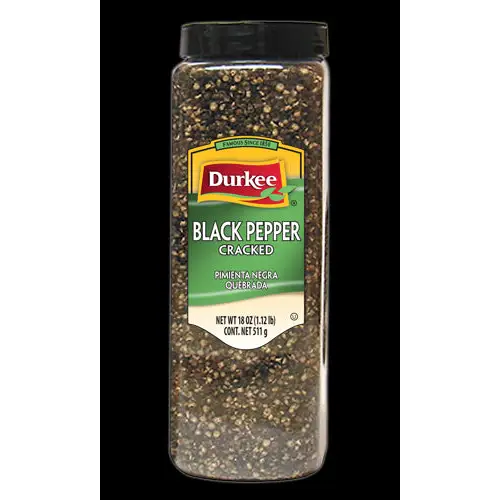 Durkee Cracked Black Pepper, 18 oz