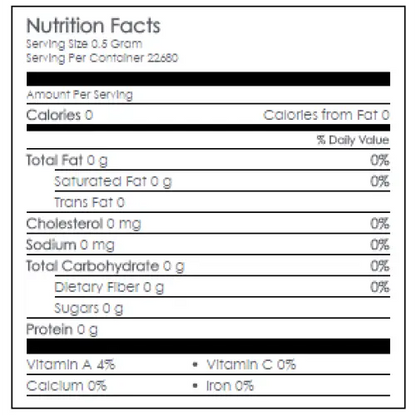 Nutritional Information