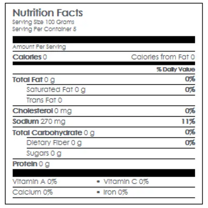 Nutritional Information