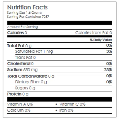 Nutrition Information