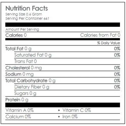 Nutritional Information 